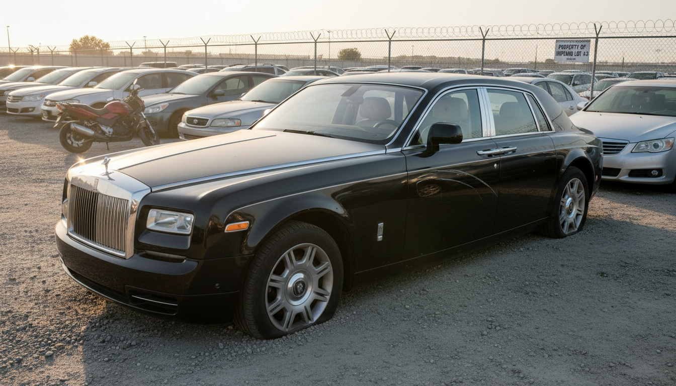 Carro de luxo apreendido com alta dívida de IPVA em São Paulo