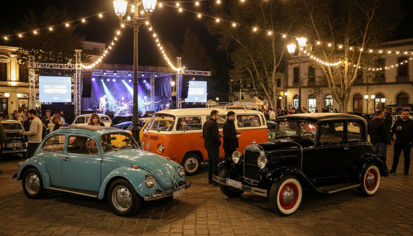 Evento de carros antigos com música e exposição em São Pedro da Aldeia