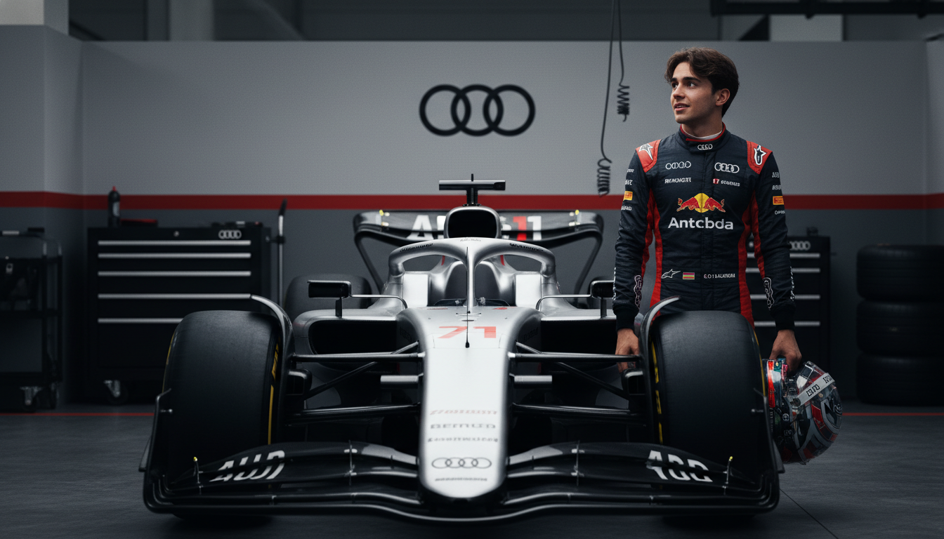 Gabriel Bortoleto e o novo carro da Audi na Fórmula 1