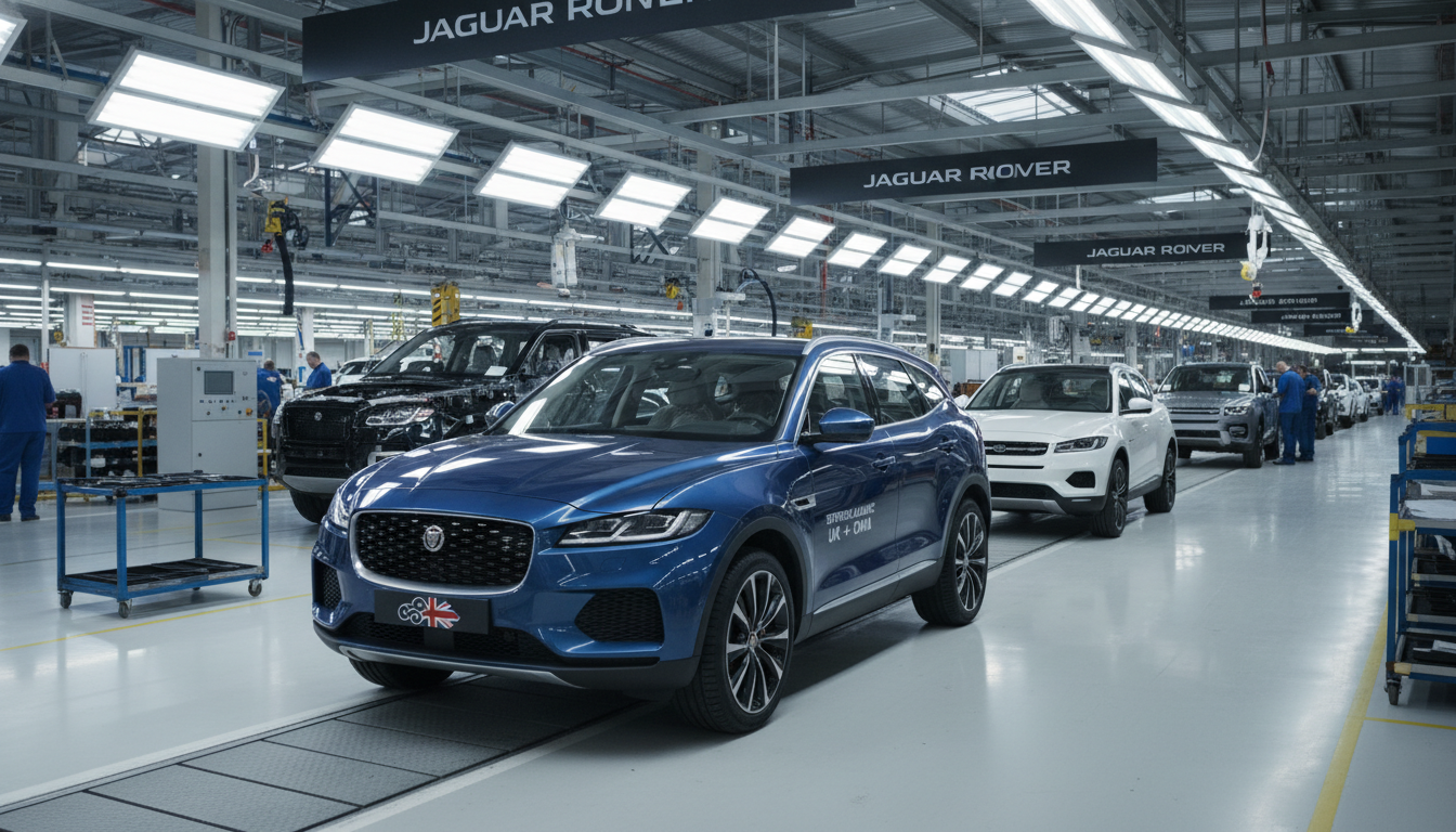 Fábrica da Jaguar Land Rover no Reino Unido, com potencial para produção de veículos Chery, Omoda, Jaecoo e Jetour.