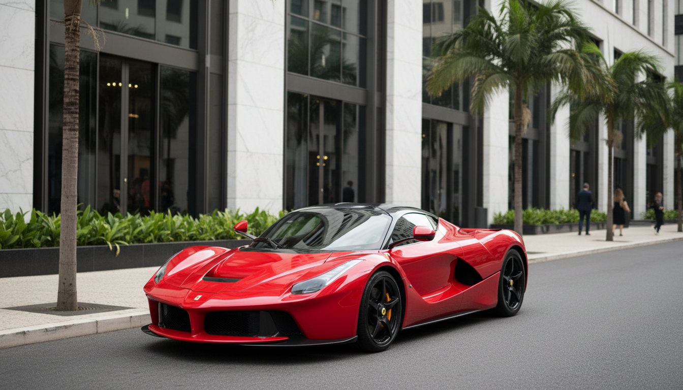 Ferrari LaFerrari com o maior IPVA do Brasil estacionada no Distrito Federal