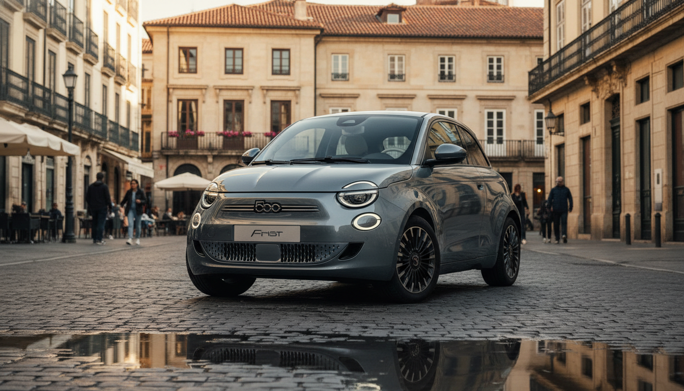 Fiat 600 elétrico em rua europeia