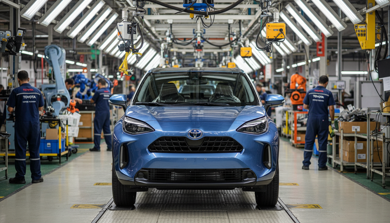 Novo Toyota Yaris Cross em linha de produção na fábrica de Sorocaba, SP